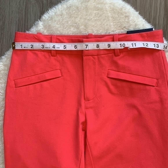 NWT GAP Skinny Ankle Mid Rise Two Way Stretch Pants Coral Size 00R - Picture 11 of 14